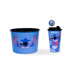 Almofada Kit Cinema Balde de Pipoca e Copo com Canudo Stitch - comprar online