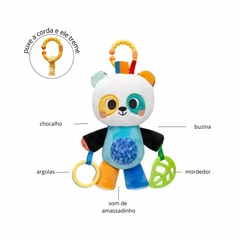 Kit Bubazoo Panda Pelúcia Treme-treme e Mola Atividades Buba na internet