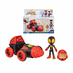 Boneco e Carrinho Perfurador Spidey Homem Aranha Miles