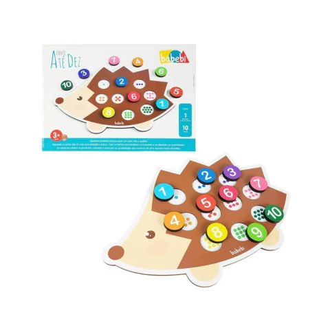 Brinquedo Educativo Conte Até 10 com o Ouriço Babebi