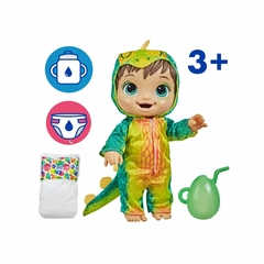 Boneca Baby Alive Dino Cuties Morena Estegossauro Verde na internet