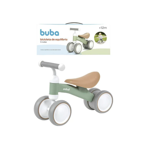 Bicicleta de Equilíbrio Infantil Verde - Buba