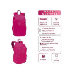 Mochila Sestini Magic Crinkle Rosa Pink na internet