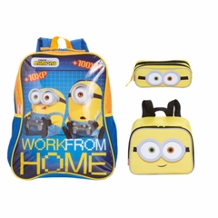 Kit Escolar Mochila Gamer Lancheira e Estojo Minions Sestini - comprar online