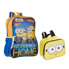Kit Escolar Mochila Gamer e Lancheira Minions Sestini