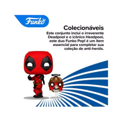 Boneco Funko Pop! Deadpool & Wolverine Deadpool com Headpool na internet