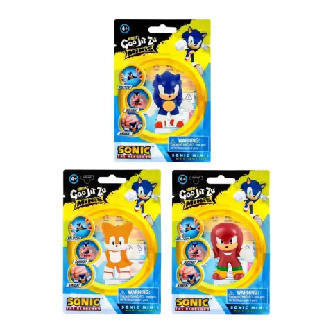 Kit 3x Goo Jit Zu Sonic Minis - Sonic Tails e Knuckles