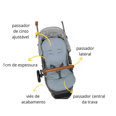 Capa para Carrinho de Bebê com Enchimento 100% Algodão - loja online