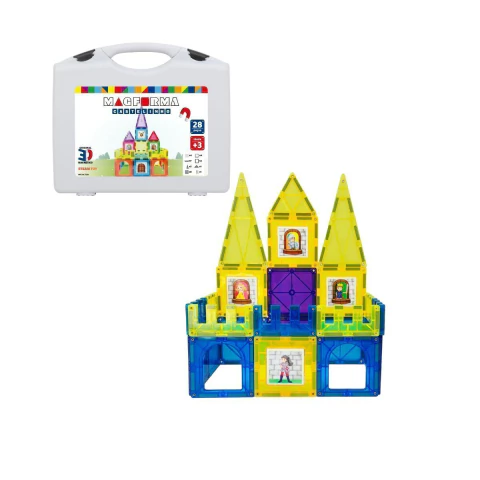 Blocos de Montar Magnéticos Magforma Castelo 28 peças