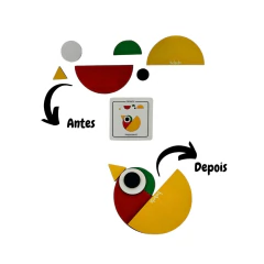 Quebra Cabeça Criativo Animais Formas Geométricas Babebi - 4Best Play - e-commerce de brinquedos infantis