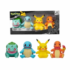 Pack 04 Pókemon Vinil Pikachu Squirtle Bulbasaur Charmander