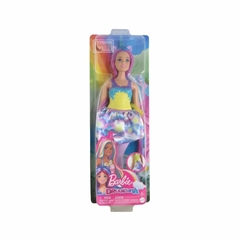 Kit 2 x Barbie Unicórnio Dreamtopia Chifre Rosa e Azul
