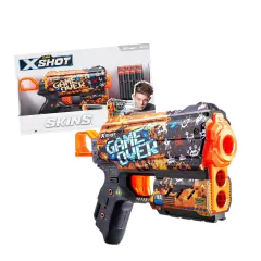 Kit 2x Lançador X-Shot Zuru Skins Flux Game Over & Illustrate na internet
