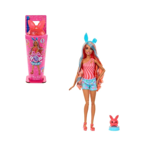 Boneca Barbie Pop Reveal Milkshake Morena Copo Vermelho