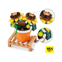 Blocos de Montar Max Garden Flores Girassol 151 peças na internet