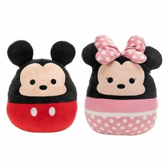 Kit 2x Pelúcias Disney Squishmallows Mickey e Minnie 17cm