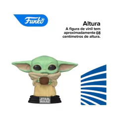 Boneco Funko Pop! Star Wars baby Yoda com tigela - 4Best Play - e-commerce de brinquedos infantis