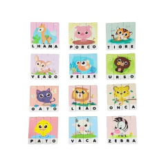 Quebra Cabeça Soletrando Animais Babebi - loja online
