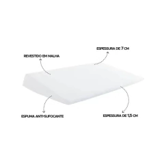 Imagem do Travesseiro Antirrefluxo Branco para Berço Batistela Baby