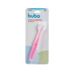Colher Anatômica em Silicone Alimentação Infantil Rosa Buba - comprar online