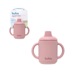 Copo de Transição em Silicone Bebês 120ml Rosa Buba
