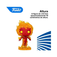 Boneco Funko Pop! Quarteto Fantástico Tocha Humana - 4Best Play - e-commerce de brinquedos infantis