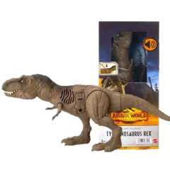 Jurassic World Dinossauro Articulado T-Rex com som 30cm - comprar online