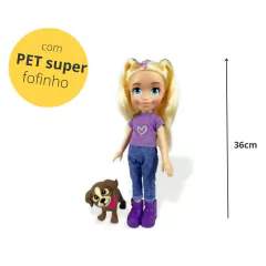 Boneca Polly Pocket Polly Cuidando do Seu Pet 36cm na internet