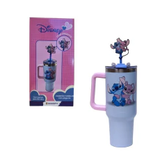 Copo Canecão Tumbler Stitch & Angel com pingente 1,15L