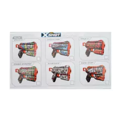 Kit 2x Lançador X-Shot Zuru Skins Flux Game Over & Illustrate