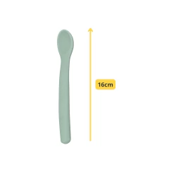 Colher Flexível em Silicone Verde Introdução Alimentar Buba - 4Best Play - e-commerce de brinquedos infantis