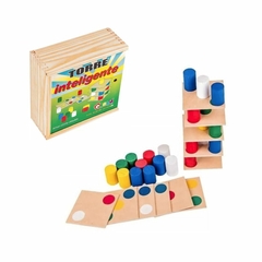Brinquedo Educativo Torre Inteligente Carlu com 63 peças