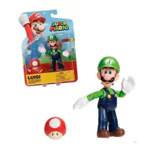 Boneco Super Mario Bros Articulado Luigi 10cm