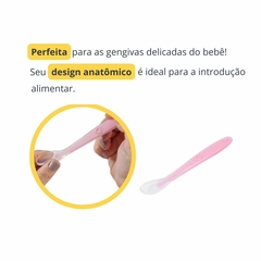 Colher Anatômica em Silicone Alimentação Infantil Rosa Buba na internet