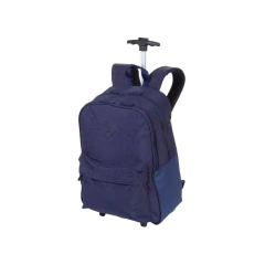 Mochila Escolar Sestini com Rodinhas Rolling Crinkle Azul - comprar online