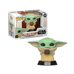 Boneco Funko Pop! Star Wars baby Yoda com tigela