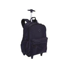 Mochila Escolar Sestini com Rodinhas Rolling Crinkle Preto - comprar online