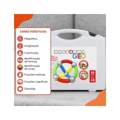 Imagem do Blocos de Montar Magnéticos Magforma Geo 15 peças