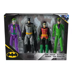 4 Figuras Batalha DC 30cm Batman Robin Coringa e Charada - comprar online