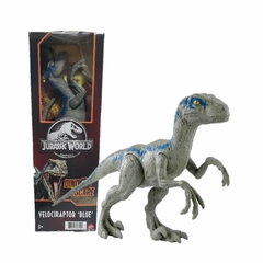 Boneco e personagem JW Blue Velociraptor 30cm - Mattel