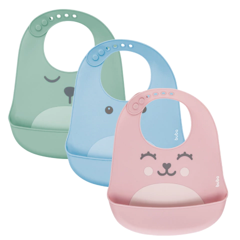 Babador Silicones Buba Bebê Bolso Pega Migalhas Impermeável.