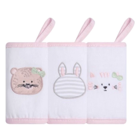 Babetes Paninho Fralda De Boca Bebês Prendedor de Chupeta Papi.