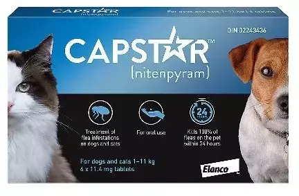 Capstar 11,4mg: para Cães e Gatos de até 11,4kg 1 comprimido