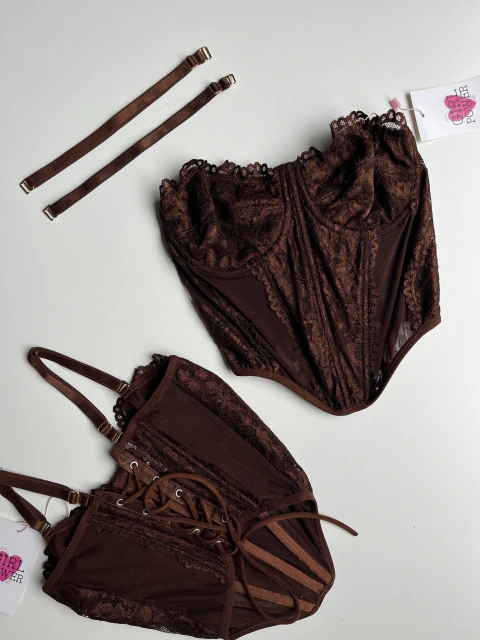 Corset Luxo Marrom