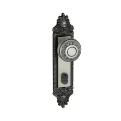 Fechadura entrada colonial bola 55mm latonado Aliança