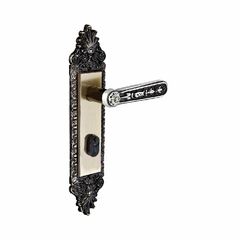 Fechadura Entrada colonial alavanca s40mm Latonado Aliança