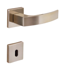 Fechadura interna quadratta curva roseta 55mm bronze latonado Aliança