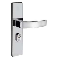 Fechadura entrada quadratta curva espelho S40mm cromado Aliança