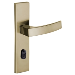 Fechadura entrada quadratta curva espelho S40mm bronze latonado Aliança