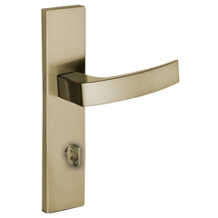 Fechadura banheiro quadratta curva espelho S40mm bronze latonado Aliança